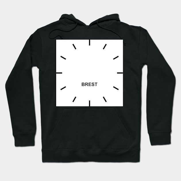 BREST Time Zone Wall clock Hoodie by ghjura